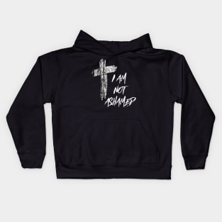 I Am Not Ashamed Cross Christian Collection Kids Hoodie